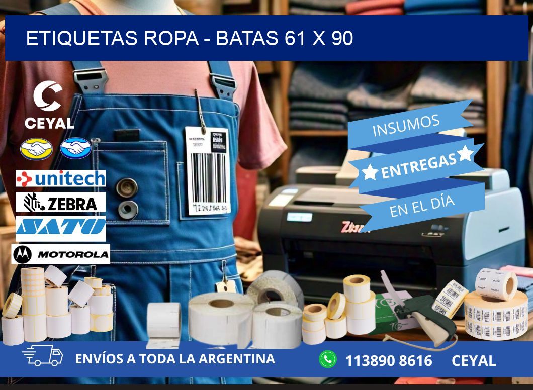 ETIQUETAS ROPA - BATAS 61 x 90