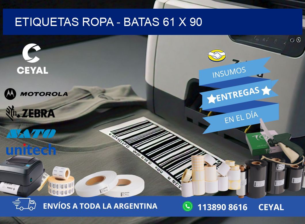 ETIQUETAS ROPA - BATAS 61 x 90