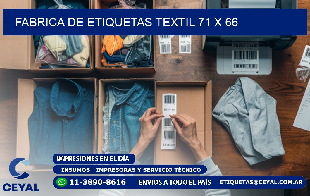 FABRICA DE ETIQUETAS TEXTIL 71 x 66