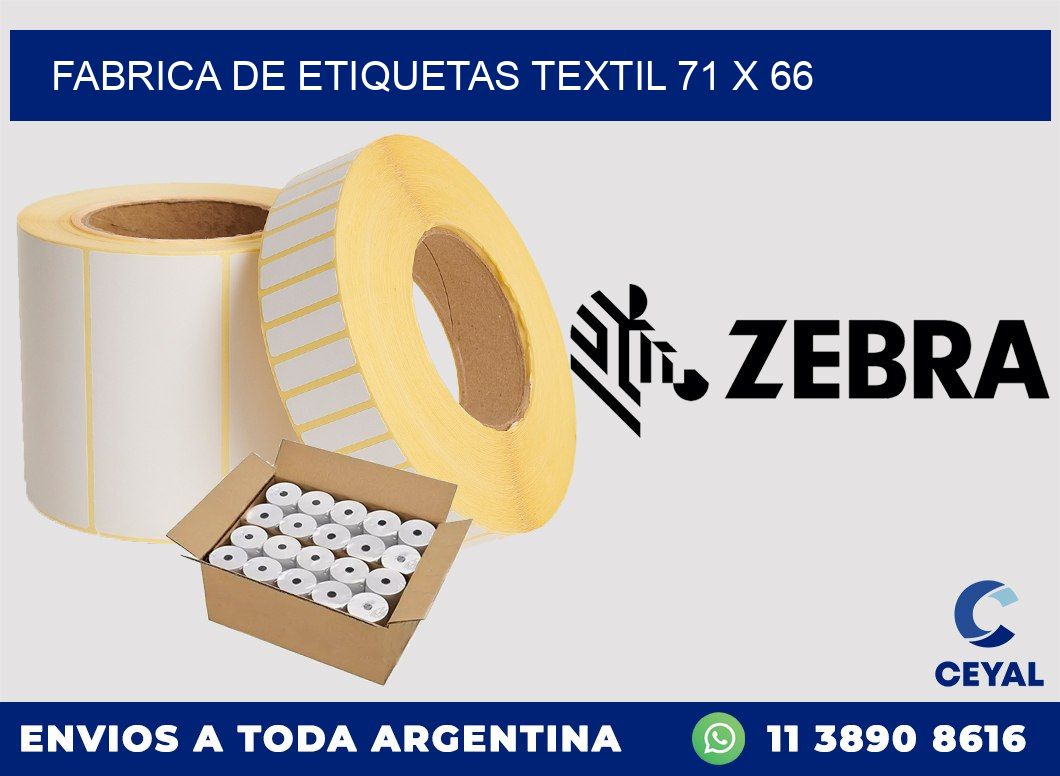 FABRICA DE ETIQUETAS TEXTIL 71 x 66