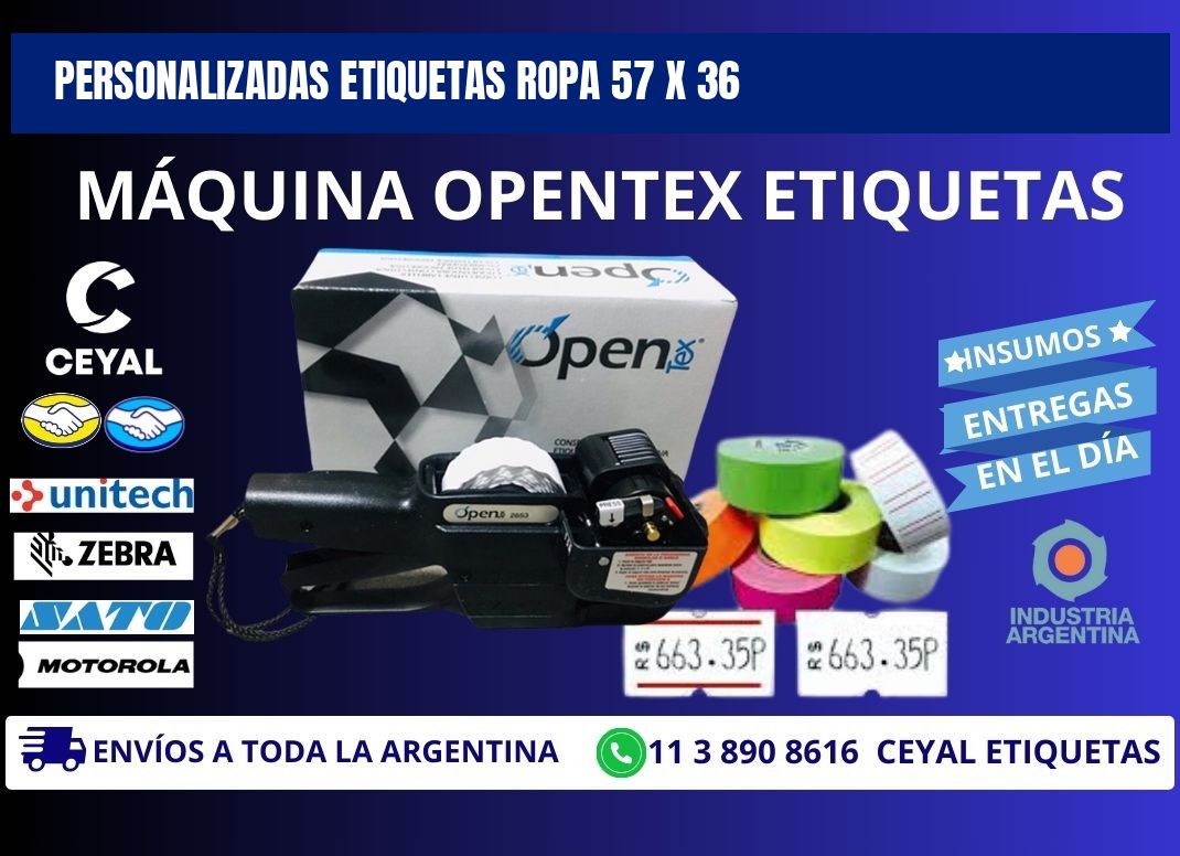 PERSONALIZADAS ETIQUETAS ROPA 57 x 36