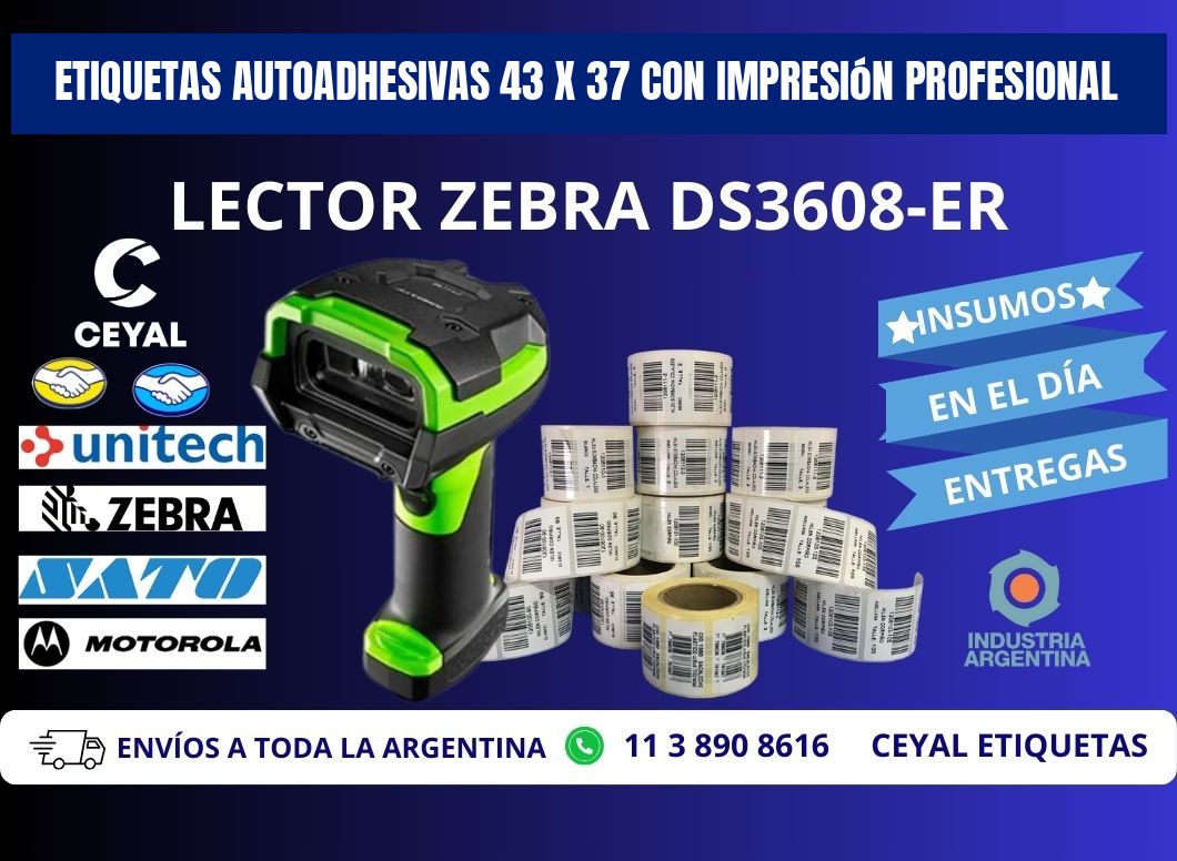 Etiquetas Autoadhesivas 43 x 37 con Impresión Profesional