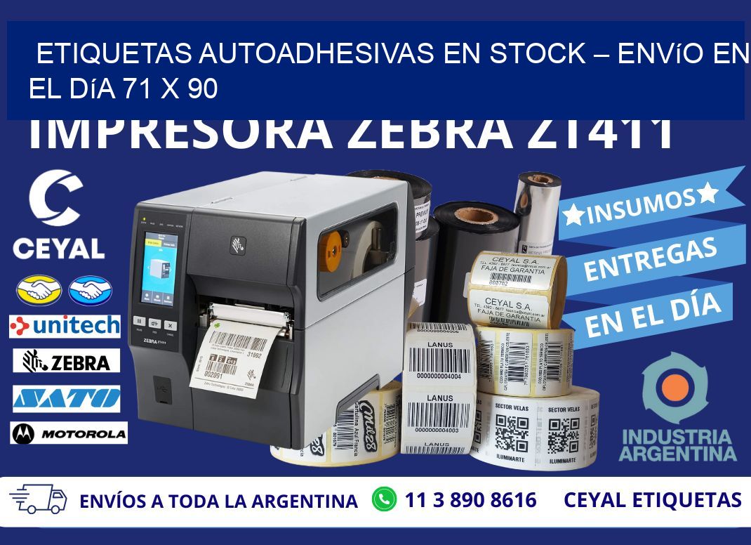 Etiquetas Autoadhesivas en Stock – Envío en el Día 71 x 90