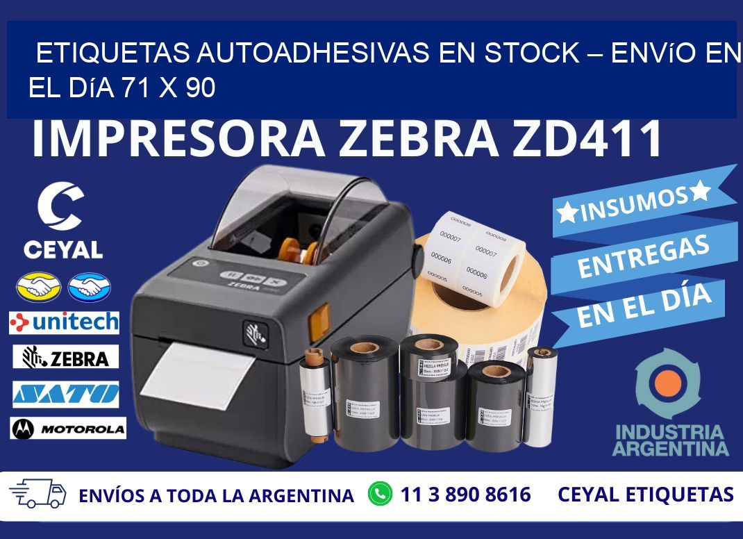Etiquetas Autoadhesivas en Stock – Envío en el Día 71 x 90