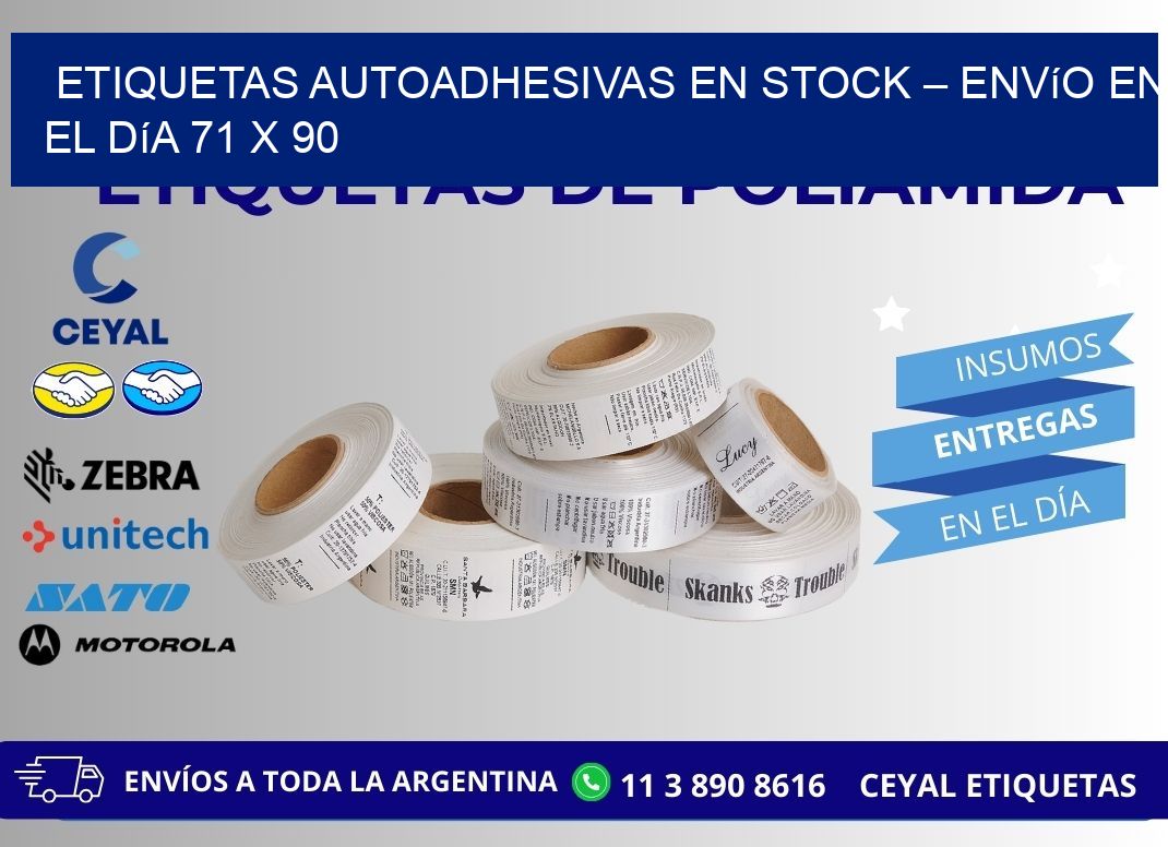 Etiquetas Autoadhesivas en Stock – Envío en el Día 71 x 90