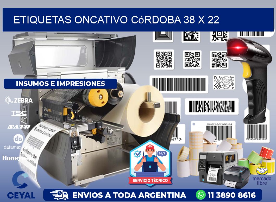 Etiquetas Oncativo Córdoba 38 x 22