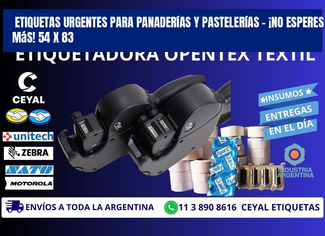 Etiquetas Urgentes para Panaderías y Pastelerías – ¡No Esperes Más! 54 x 83