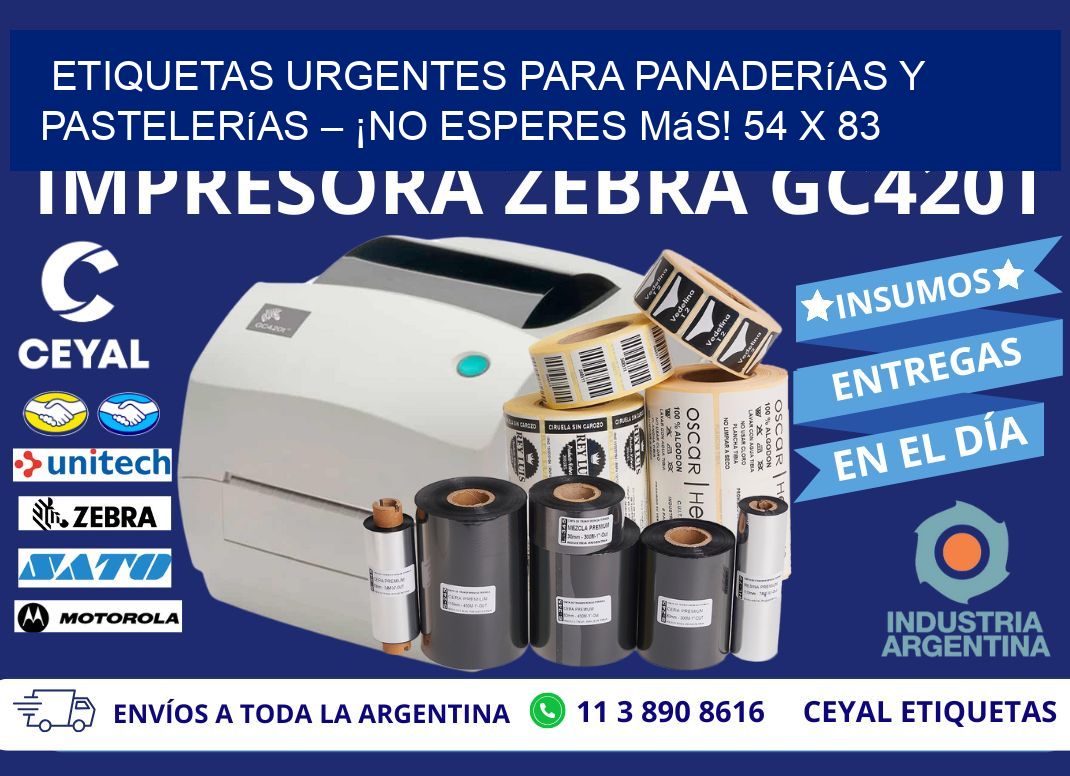 Etiquetas Urgentes para Panaderías y Pastelerías – ¡No Esperes Más! 54 x 83