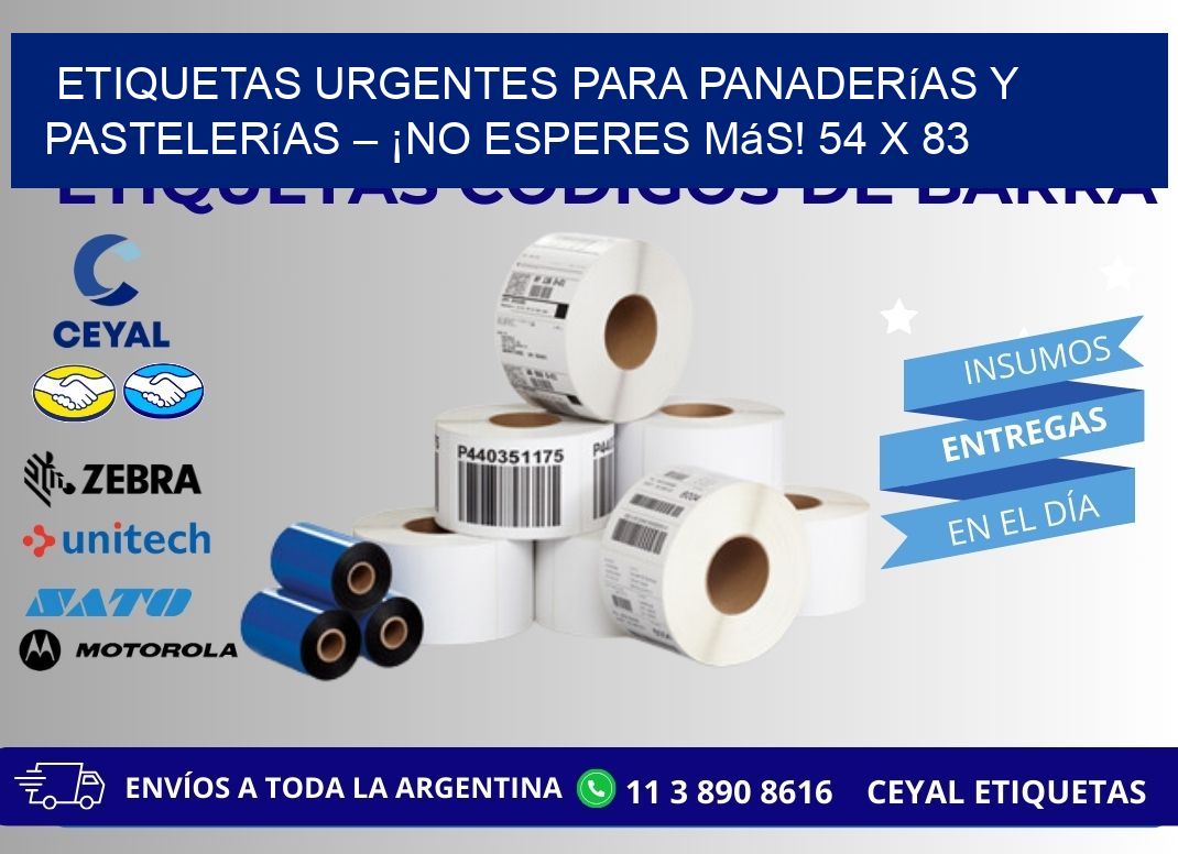 Etiquetas Urgentes para Panaderías y Pastelerías – ¡No Esperes Más! 54 x 83