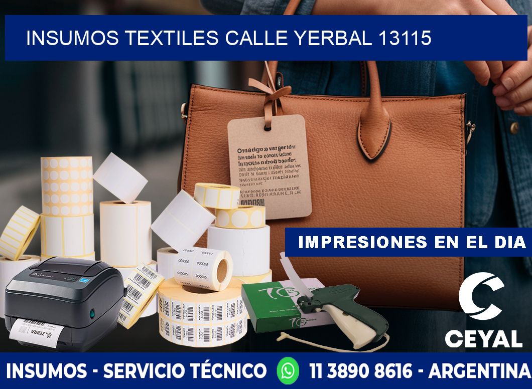 INSUMOS TEXTILES CALLE YERBAL 13115