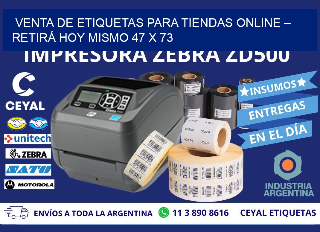 VENTA DE ETIQUETAS PARA TIENDAS ONLINE – RETIRÁ HOY MISMO 47 x 73