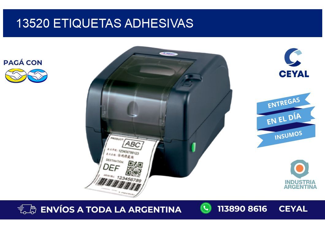 13520 ETIQUETAS ADHESIVAS