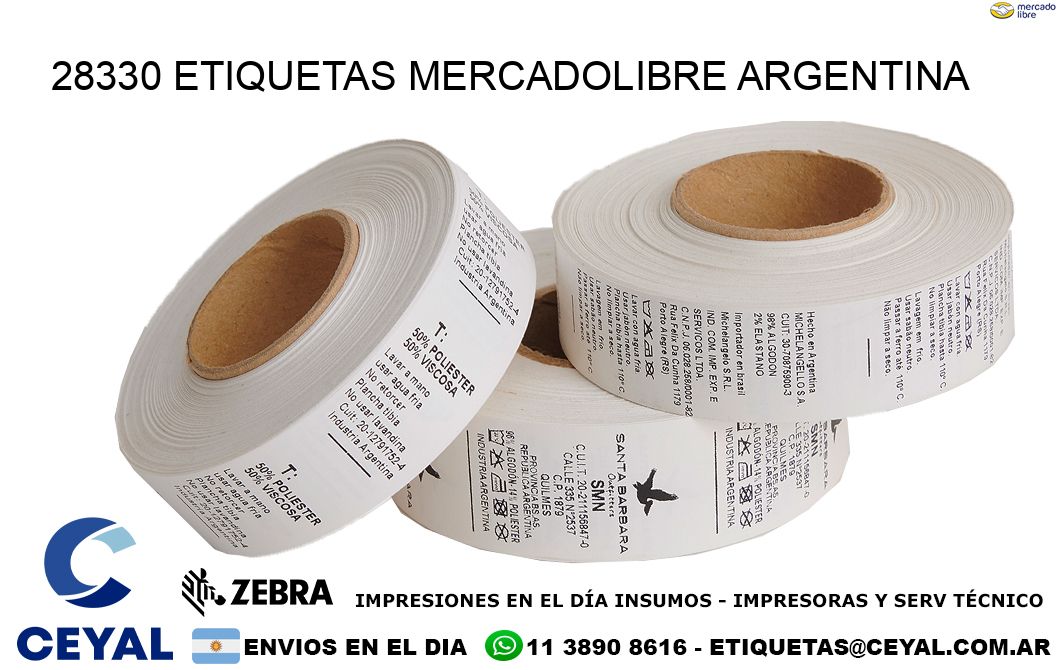 28330 ETIQUETAS MERCADOLIBRE ARGENTINA