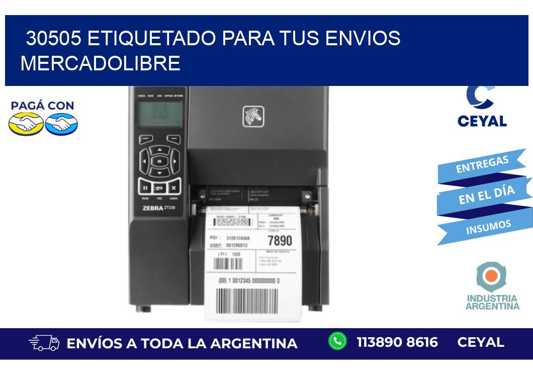 30505 ETIQUETADO PARA TUS ENVIOS MERCADOLIBRE