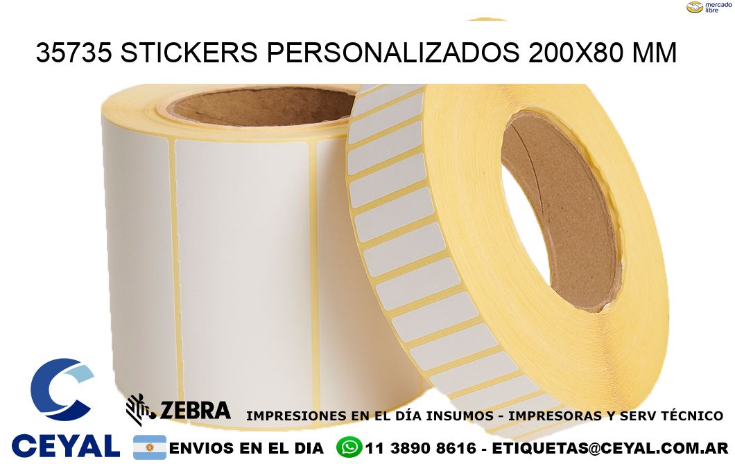 35735 STICKERS PERSONALIZADOS 200x80 mm