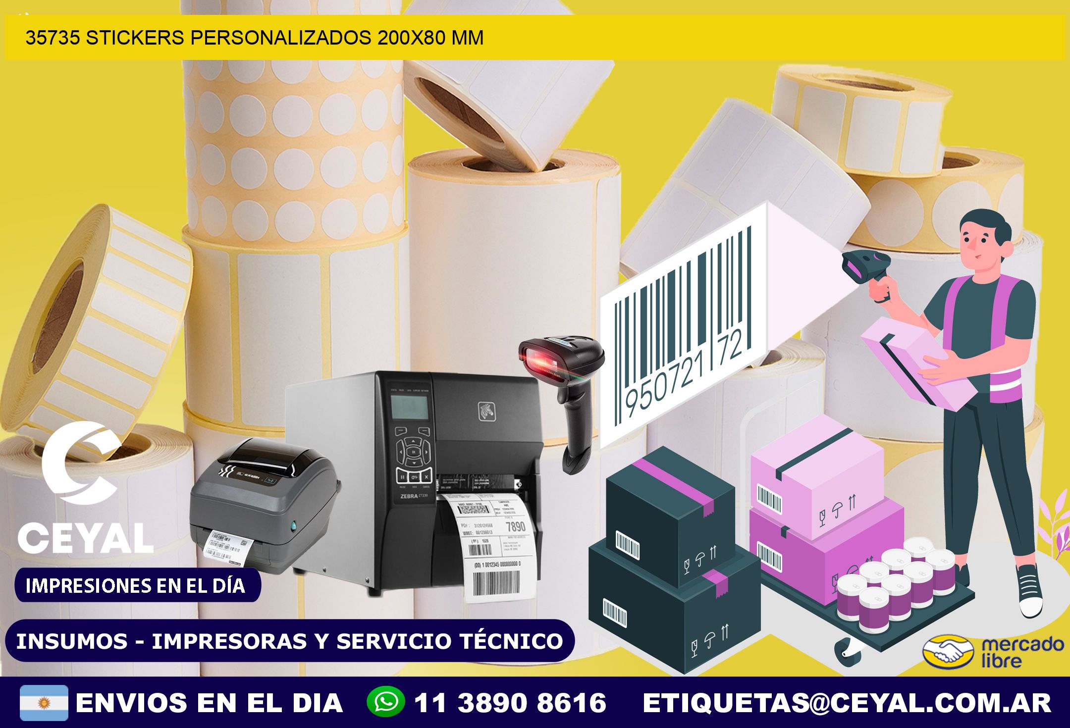 35735 STICKERS PERSONALIZADOS 200x80 mm