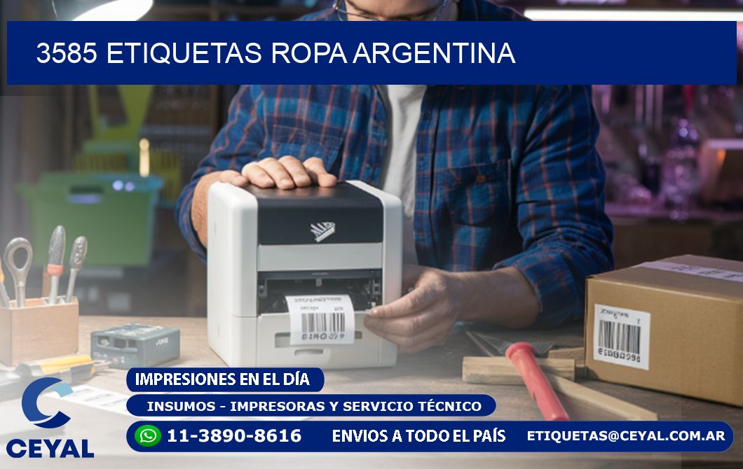3585 ETIQUETAS ROPA ARGENTINA
