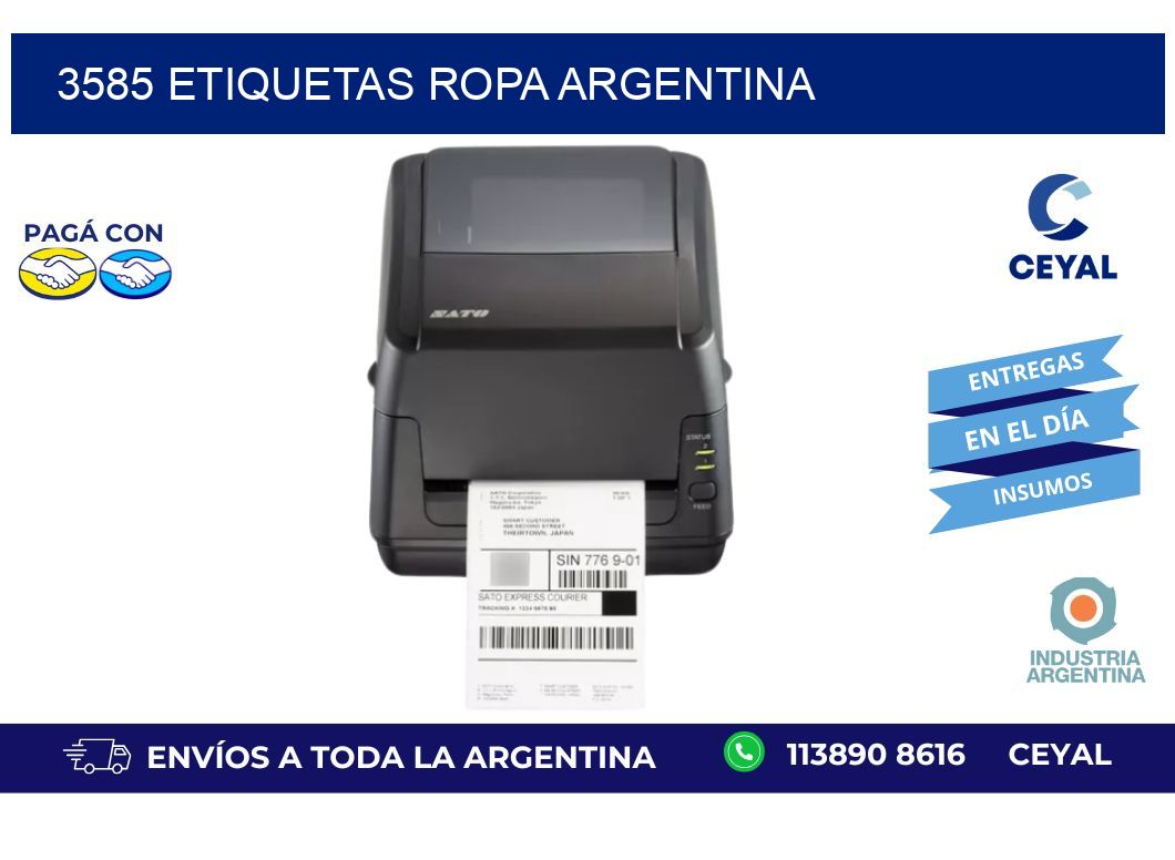 3585 ETIQUETAS ROPA ARGENTINA