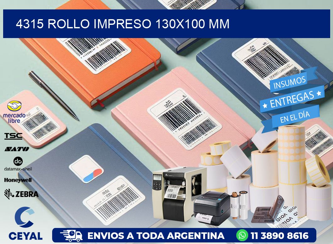 4315 ROLLO IMPRESO 130x100 mm