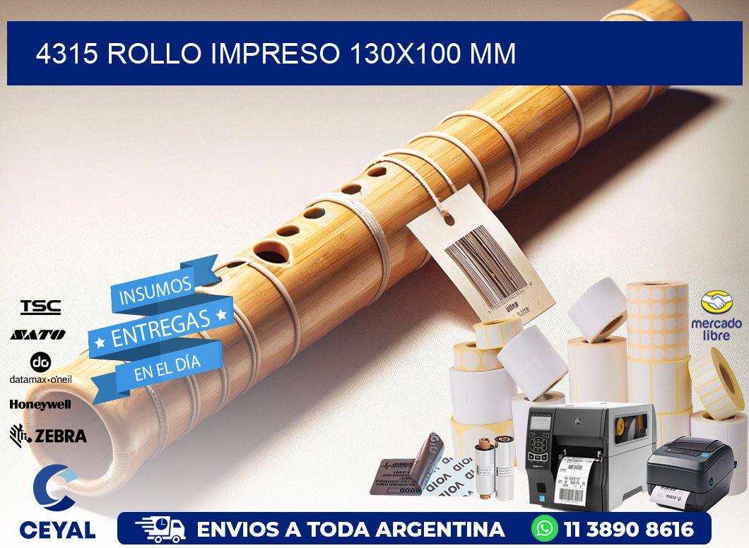 4315 ROLLO IMPRESO 130x100 mm