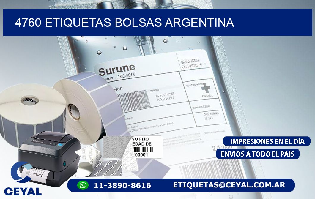 4760 ETIQUETAS BOLSAS ARGENTINA