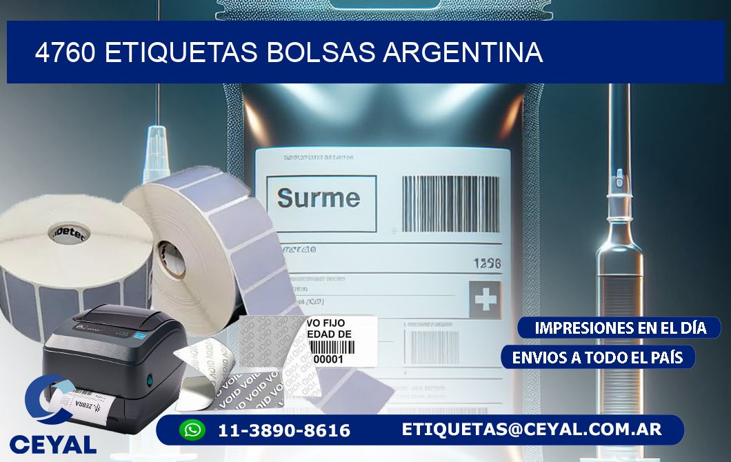 4760 ETIQUETAS BOLSAS ARGENTINA