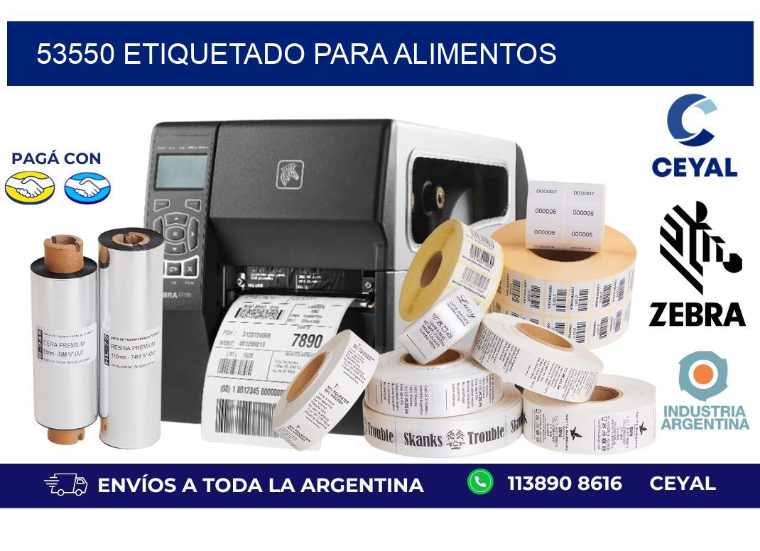 53550 ETIQUETADO PARA ALIMENTOS