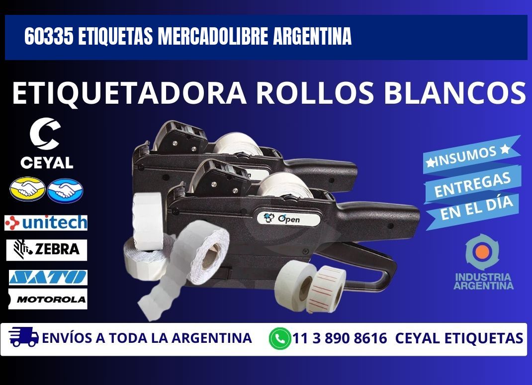 60335 ETIQUETAS MERCADOLIBRE ARGENTINA