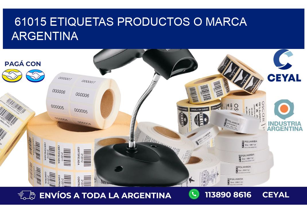61015 ETIQUETAS PRODUCTOS O MARCA ARGENTINA