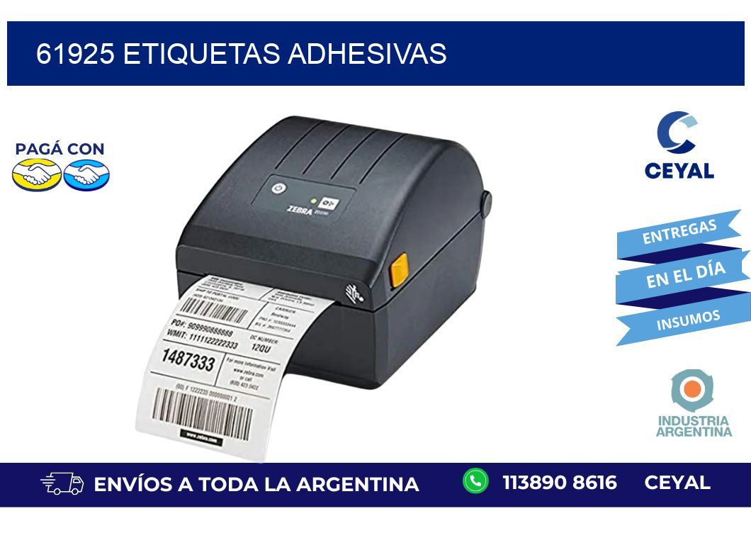 61925 ETIQUETAS ADHESIVAS