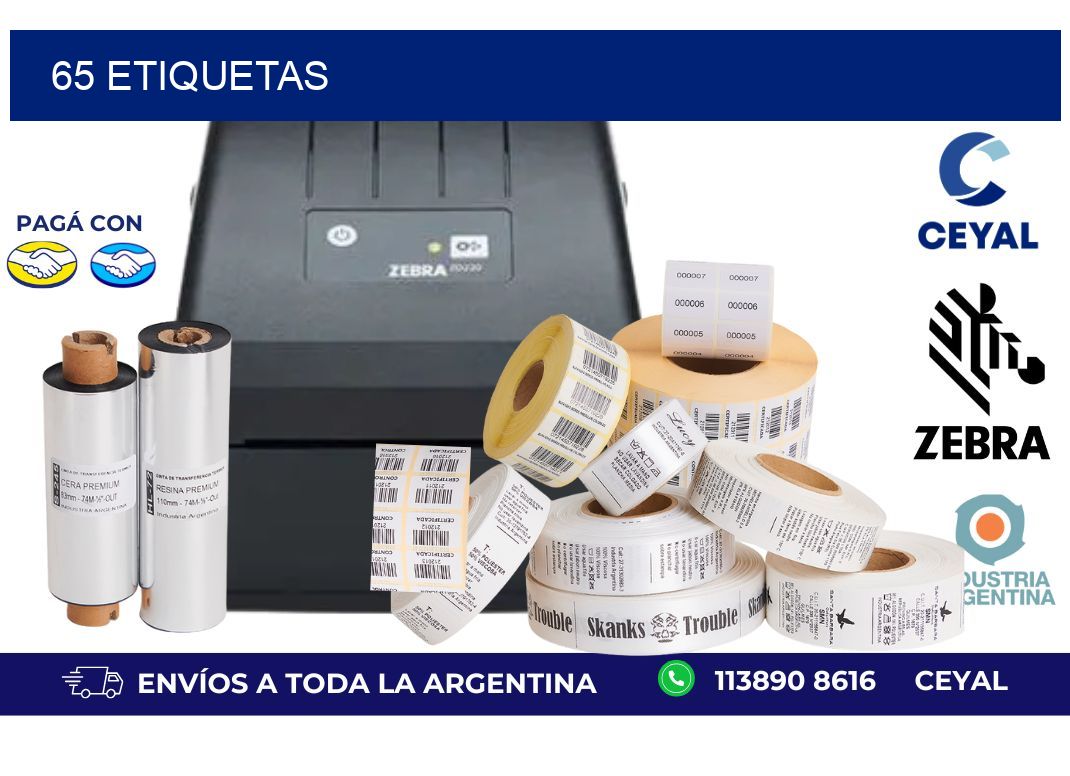 65 ETIQUETAS