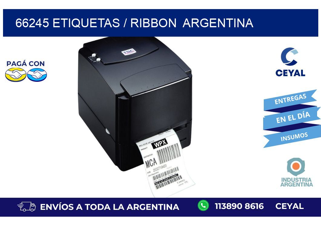 66245 ETIQUETAS / RIBBON  ARGENTINA