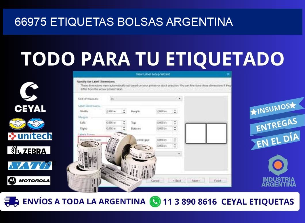 66975 ETIQUETAS BOLSAS ARGENTINA