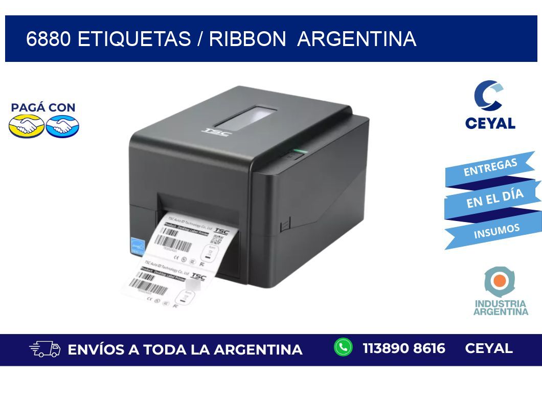 6880 ETIQUETAS / RIBBON  ARGENTINA