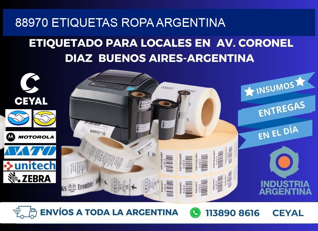 88970 ETIQUETAS ROPA ARGENTINA