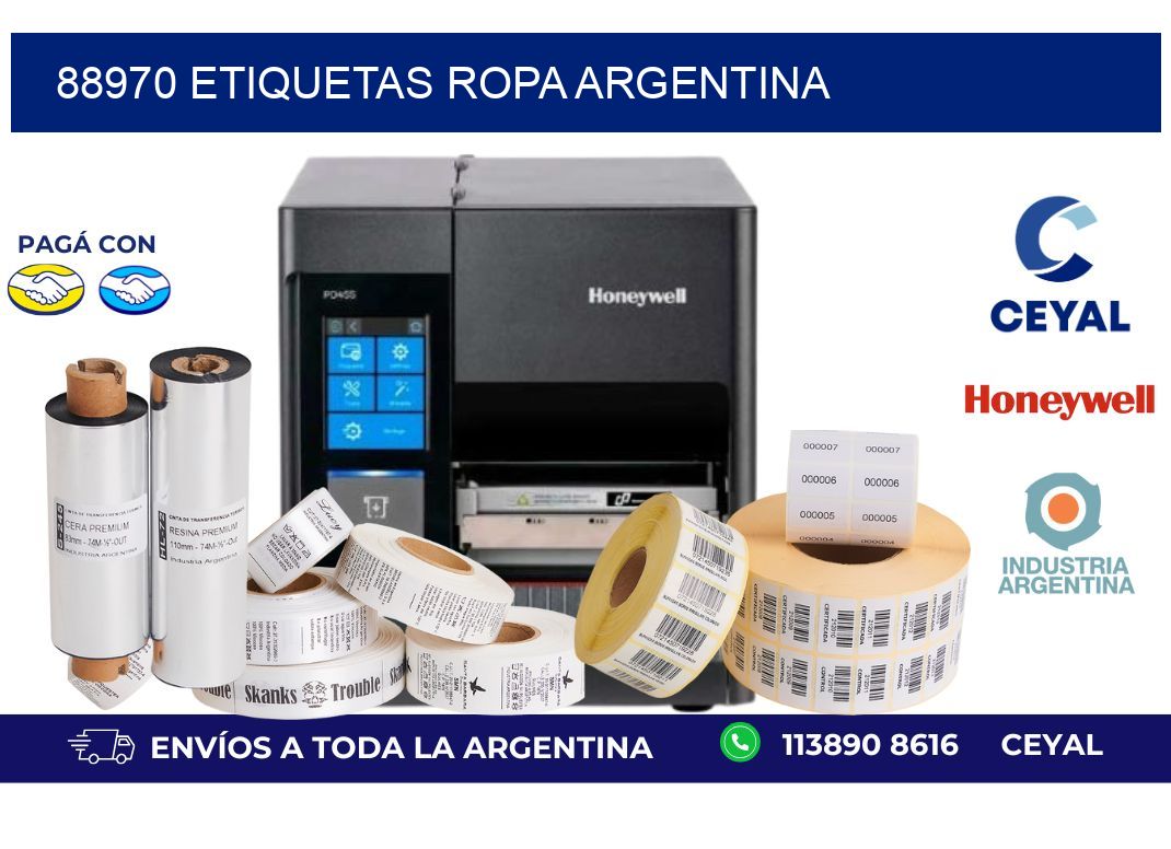 88970 ETIQUETAS ROPA ARGENTINA