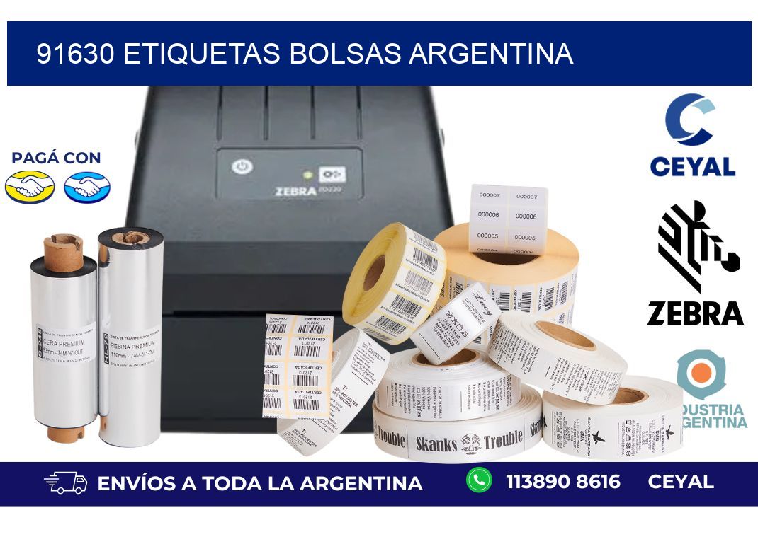 91630 ETIQUETAS BOLSAS ARGENTINA