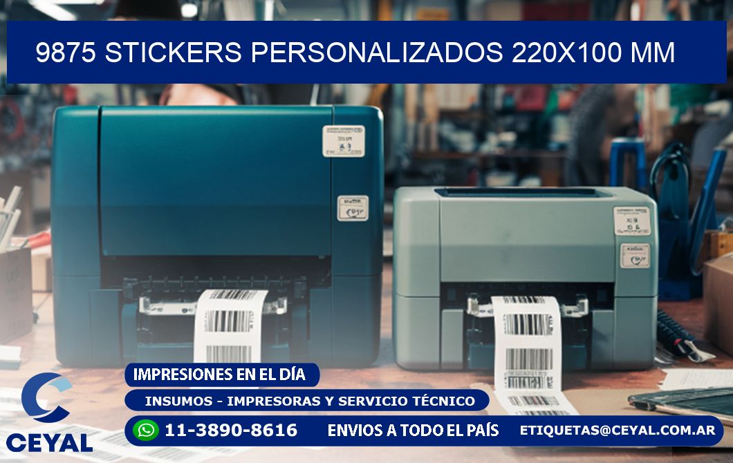 9875 STICKERS PERSONALIZADOS 220x100 mm