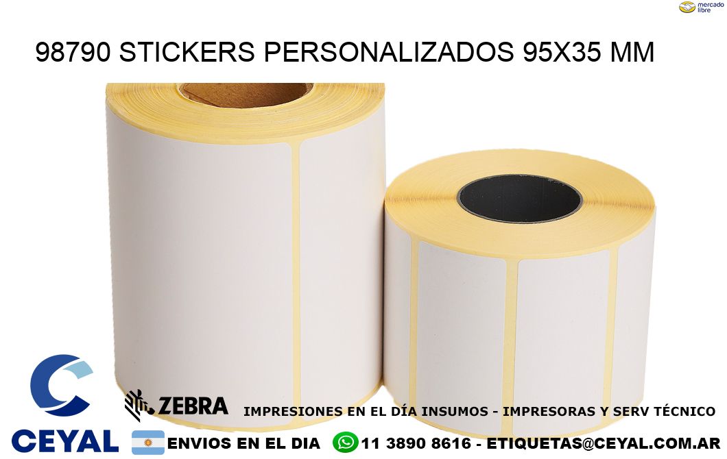 98790 STICKERS PERSONALIZADOS 95x35 mm