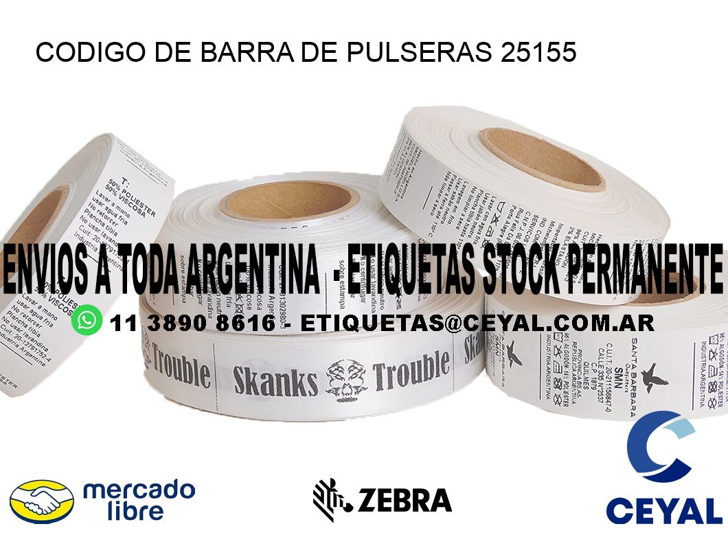 CODIGO DE BARRA DE PULSERAS 25155
