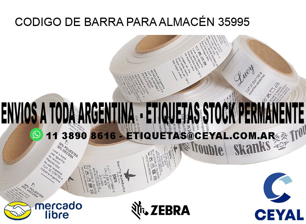 CODIGO DE BARRA PARA ALMACÉN 35995