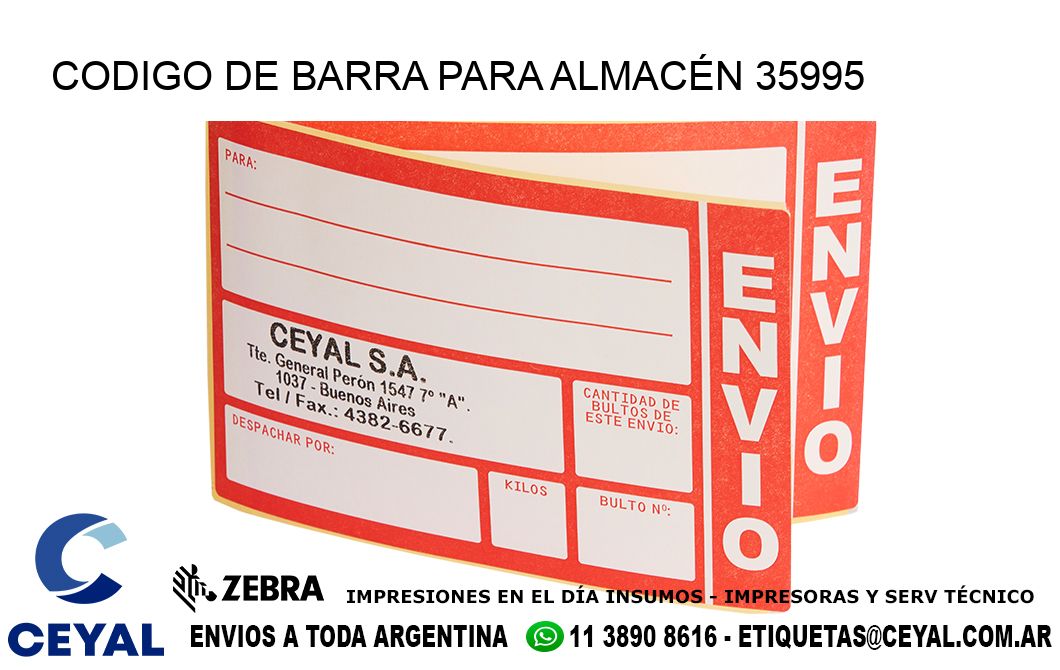 CODIGO DE BARRA PARA ALMACÉN 35995