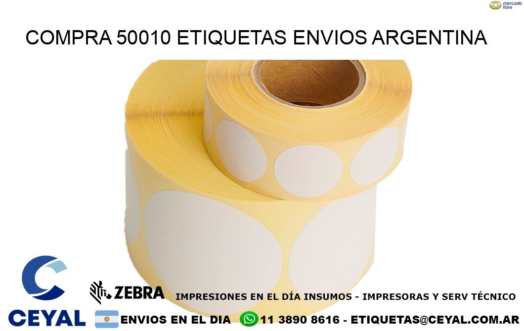 COMPRA 50010 ETIQUETAS ENVIOS ARGENTINA