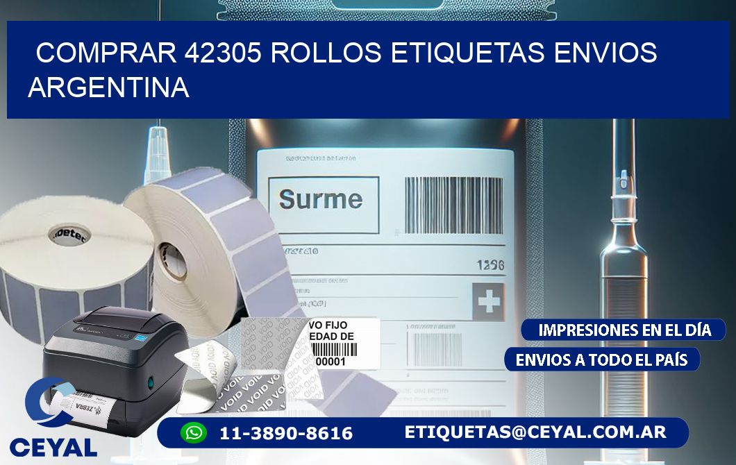 COMPRAR 42305 ROLLOS ETIQUETAS ENVIOS ARGENTINA