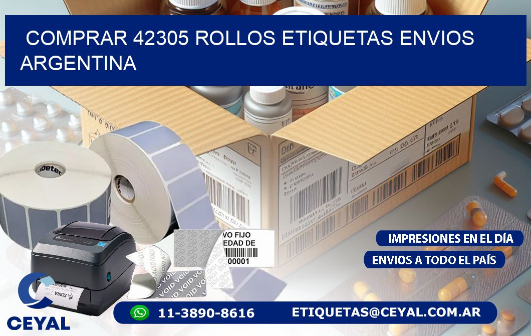 COMPRAR 42305 ROLLOS ETIQUETAS ENVIOS ARGENTINA