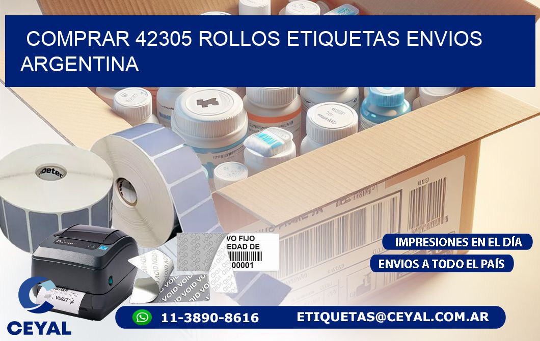 COMPRAR 42305 ROLLOS ETIQUETAS ENVIOS ARGENTINA