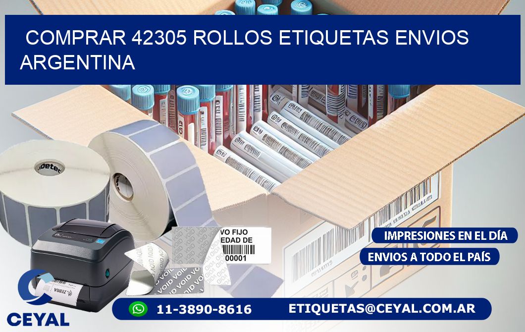 COMPRAR 42305 ROLLOS ETIQUETAS ENVIOS ARGENTINA