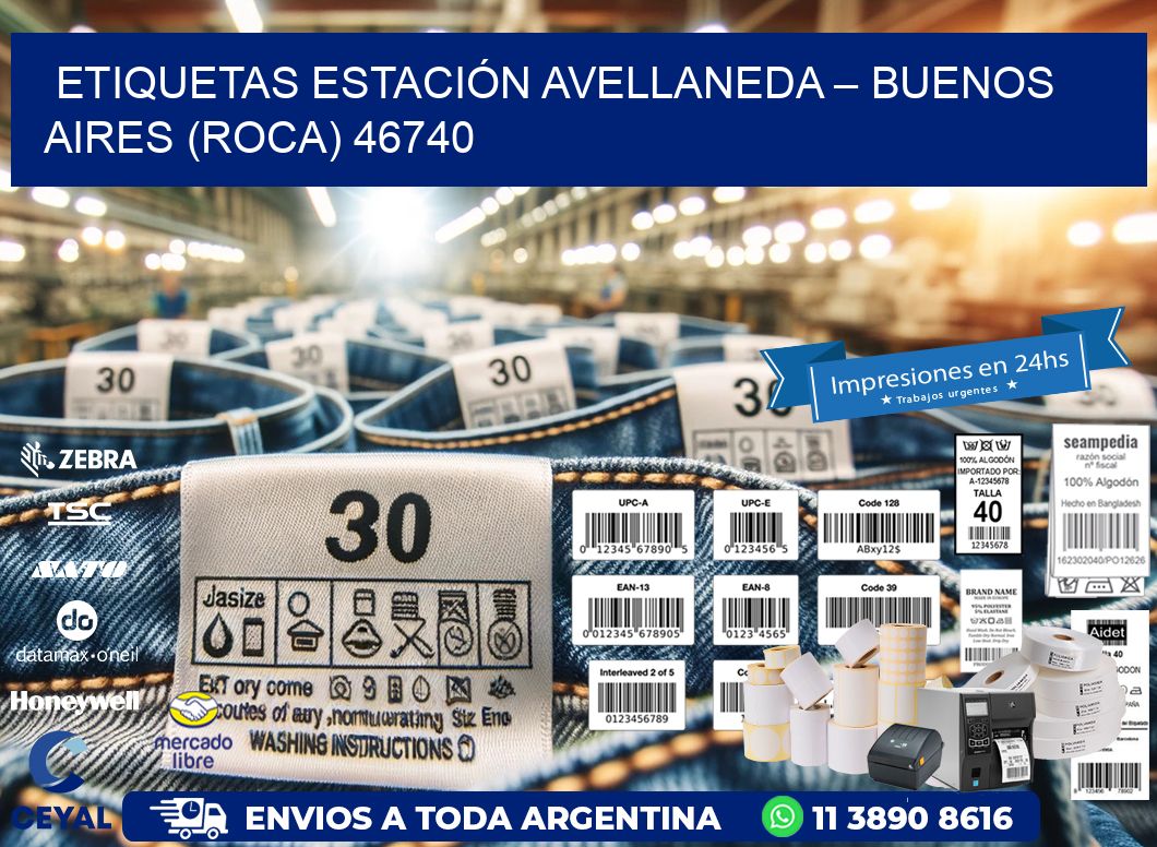 ETIQUETAS ESTACIÓN AVELLANEDA – BUENOS AIRES (ROCA) 46740