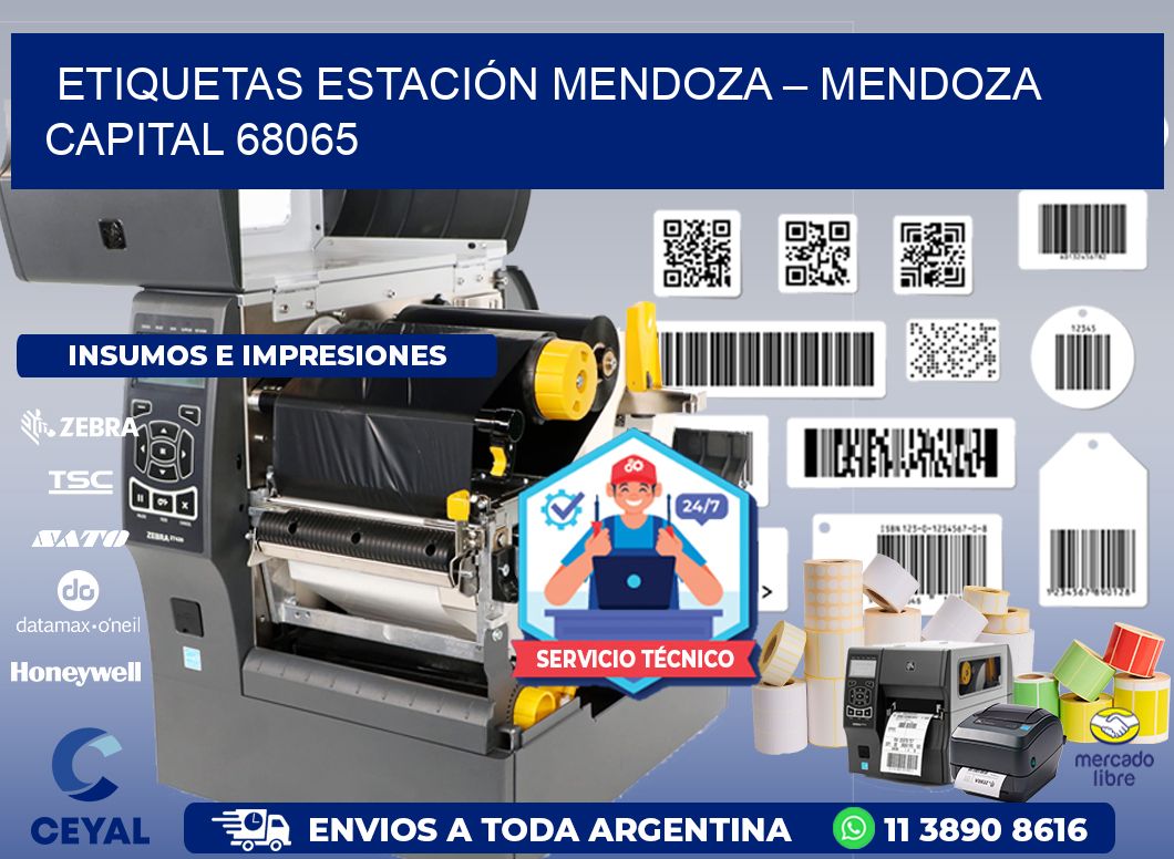 ETIQUETAS ESTACIÓN MENDOZA – MENDOZA CAPITAL 68065