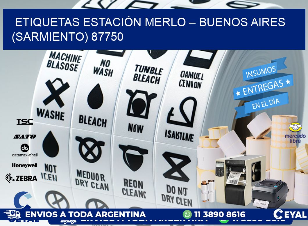 ETIQUETAS ESTACIÓN MERLO – BUENOS AIRES (SARMIENTO) 87750